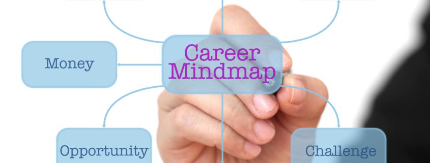 Graphic design of a career mindmap web